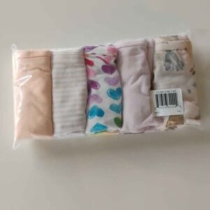NWT Burt's Bees girls underwear, pack of 5, size 6